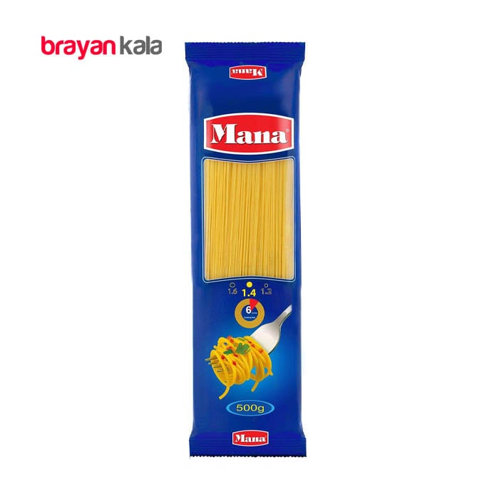 عکس اصلی اسپاگتی مانا قطر 1.4 مقدار 500 گرم